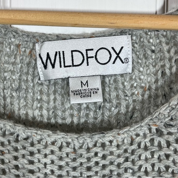 Y2K Wildfox Estate Stripe Open Knit Colorblock Short Sleeve Oversized Sweater M - Picture 6 of 7